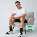 Tennis Socks - Black 4 pairs