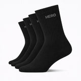 Tennis Socks - Black 4 pairs