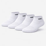 Sports Low Socks - White 4 pairs