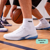 Sports Mid Socks - Black 4 pairs