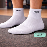Sports Mid Socks - White 4 pairs